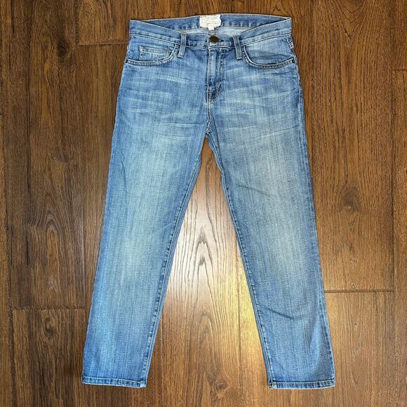 Current/Elliott The Boyfriend Relaxed Ankle Light Wash Jeans Sz 24 / 0 - Picture 1 of 6
